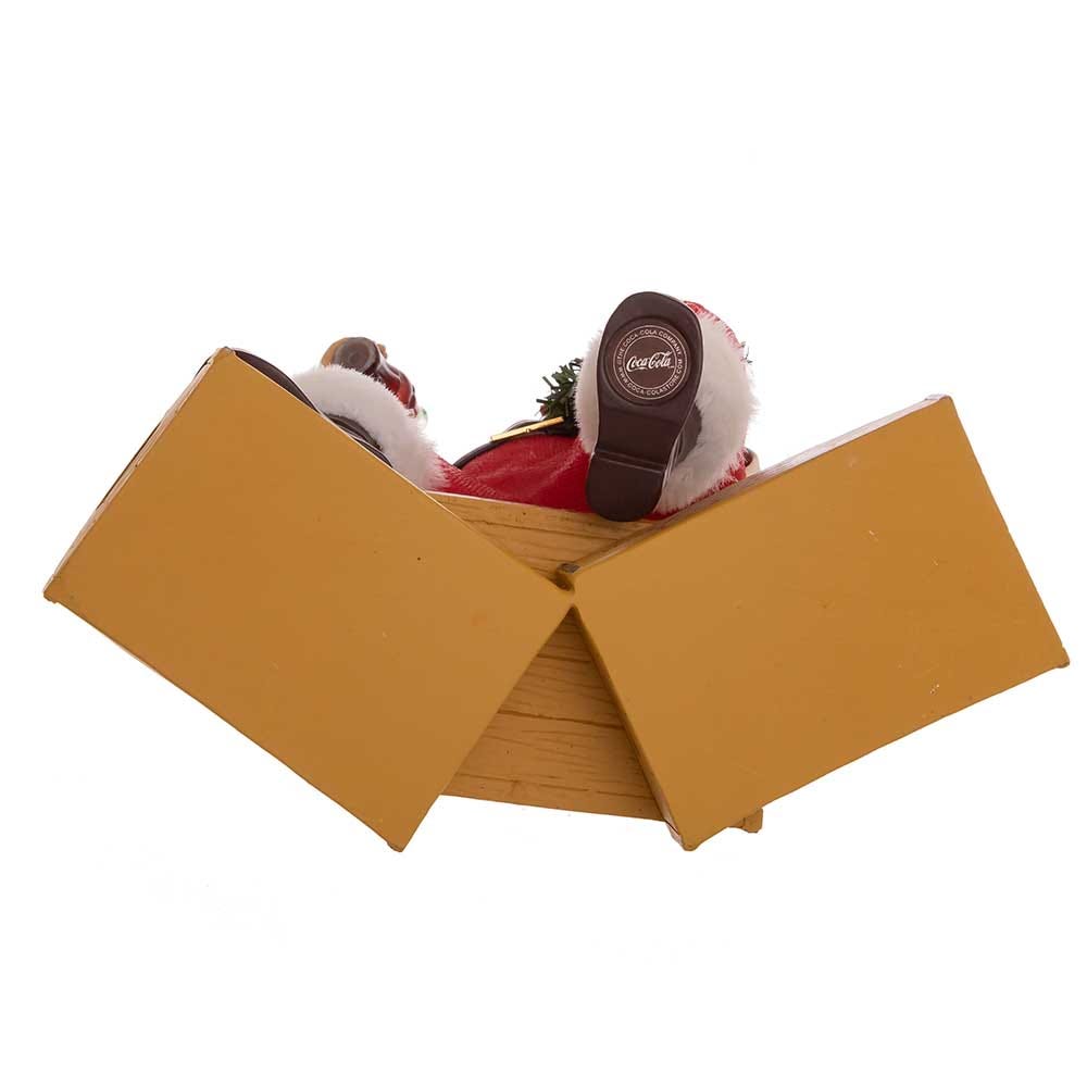 Kurt Adler 9-Inch Coca-Cola Santa Sitting on Crates